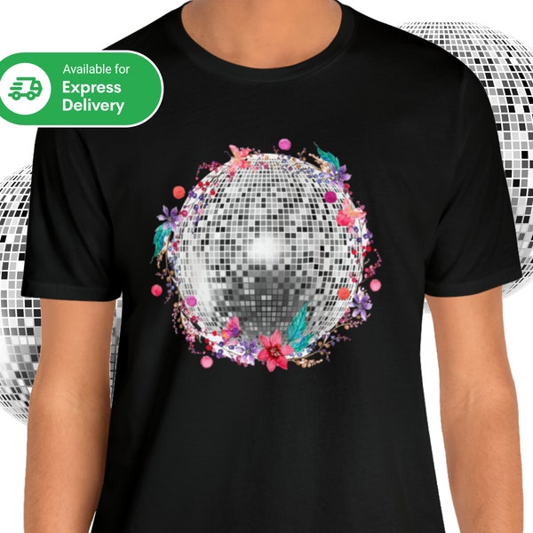 Dance Shirt, Flower Disco Ball, Dance Tee, Dance Class Shirt, Dancer Gift, Dance Event Shirt, Express Delivery Available, Fast Delivery, 08