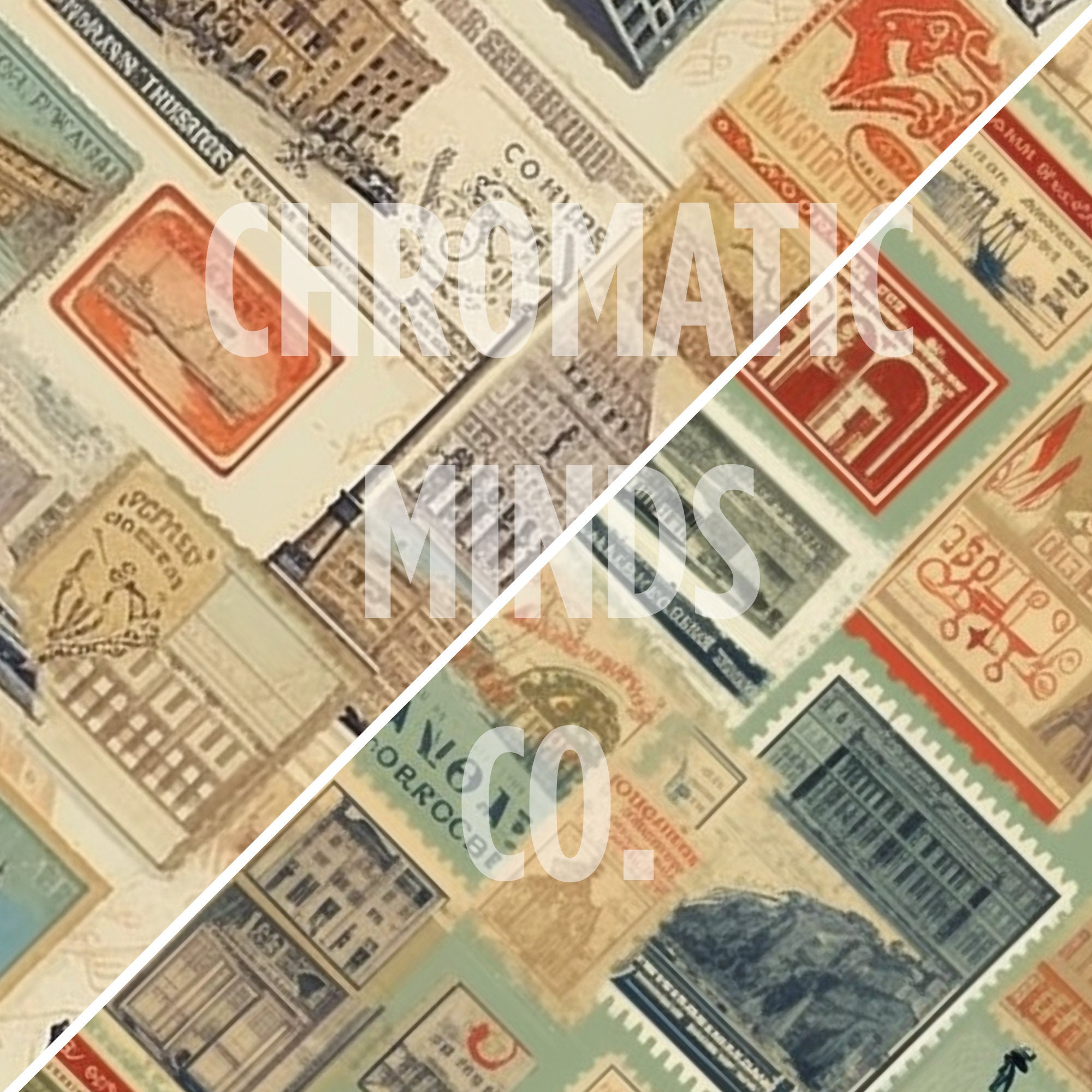 Travel Ephemera - Digital Paper Seamless Repeating Pattern - 10 Designs ...