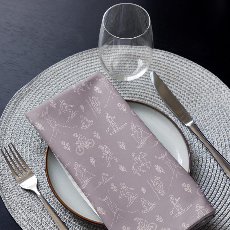 PowderAndPetal Montana Women Adventure Cloth Napkin - Thumbnail 3