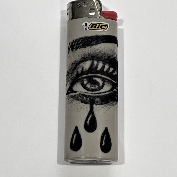 Tattooed Dripping Eye Bic Lighter