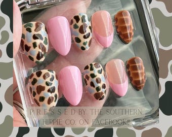 Custom Gel Press On Nails | Western, Y2K, Preppy Styles | Reusable Glue On Set