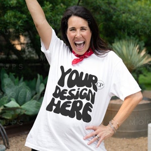 Bella Canvas 3001 TShirt Mockup, White Bella Canvas 3001 Shirt, White Shirt Mockup, Oversized Tee Mockup, Bella Canvas Mockup, Model Mockup