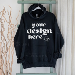 Gildan 18500 Black Hoodie Mockup, Black Hoodie mockup, Gildan Hoodie Mock up, Styled Mockup, Hooded Sweatshirt mockup, Styled Hooded Mockup