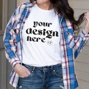 Bella Canvas 3001 White T-shirt Mockup, Tshirt Mocks, Female Model Mockup, Oversized Shirt Mock-up, White Unisex BC 3001 Bella canvas mockup