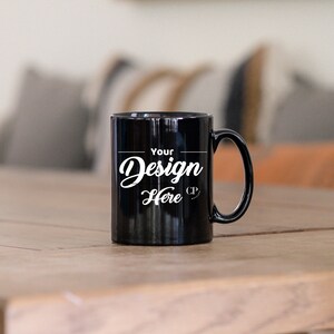 Black Mug Mockup, 11oz Black Coffee Mug Mockup, Mug Mockup, Cozy Mug Mockup, Studio Mug Mockup, Coffee Cup Mock up, Styled Stock Photo