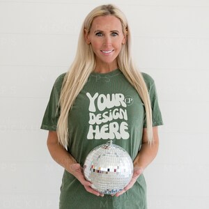 Comfort Colors C1717 Moss Shirt Mockup, Oversized Mockup, Moss Shirt, Comfort Color Shirt Mock, Model Mock up, Fall T-shirt Mockup Green Tee