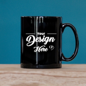 Black Mug Mockup, 11oz Black Coffee Mug Mockup, Mug Mockup, Cozy Mug Mockup, Studio Mug Mockup, Coffee Cup Mock up, Styled Stock Photo