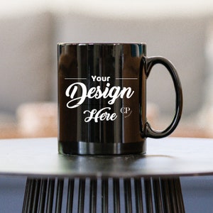 Black Mug Mockup, 11oz Black Coffee Mug Mockup, Mug Mockup, Cozy Mug Mockup, Studio Mug Mockup, Coffee Cup Mock up, Styled Stock Photo