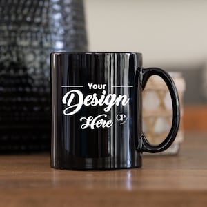 Black Mug Mockup, 11oz Black Coffee Mug Mockup, Mug Mockup, Cozy Mug Mockup, Studio Mug Mockup, Coffee Cup Mock up, Styled Stock Photo