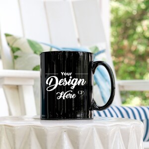 Black Mug Mockup, 11oz Black Coffee Mug Mockup, Mug Mockup, Cozy Mug Mockup, Studio Mug Mockup, Coffee Cup Mock up, Styled Stock Photo