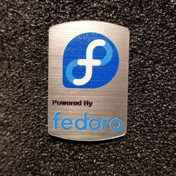 Fedora Linux Label / Aufkleber / Sticker / Badge / Logo 1,9cm x 2,8cm [488]