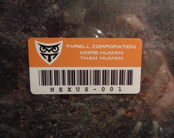 Tyrell Corporation asset tag Vinyl Sticker / Label / Aufkleber / Badge / Logo 2 x 1in [814]