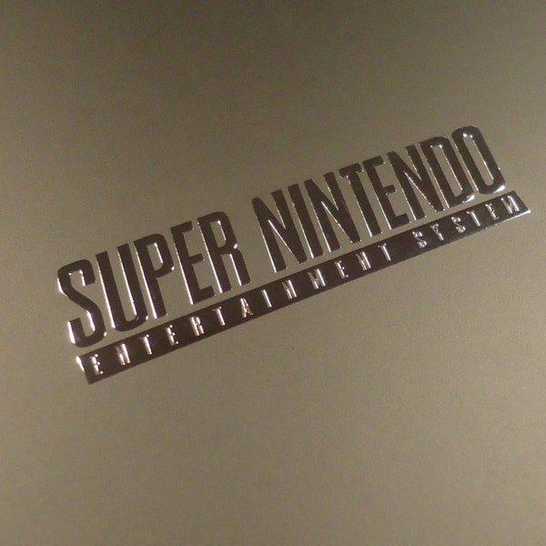 Super Nintendo SNES Label / Aufkleber / Sticker / Badge / Logo 50mm x 13mm [245]