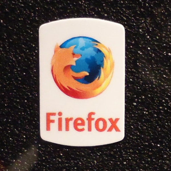 Firefox Label / Aufkleber / Sticker / Badge / Logo 1,9cm x 2,8cm [305]