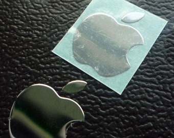 Apple Label / Aufkleber / Sticker / Badge / Logo metal/chrome 8mm x 10mm [007]