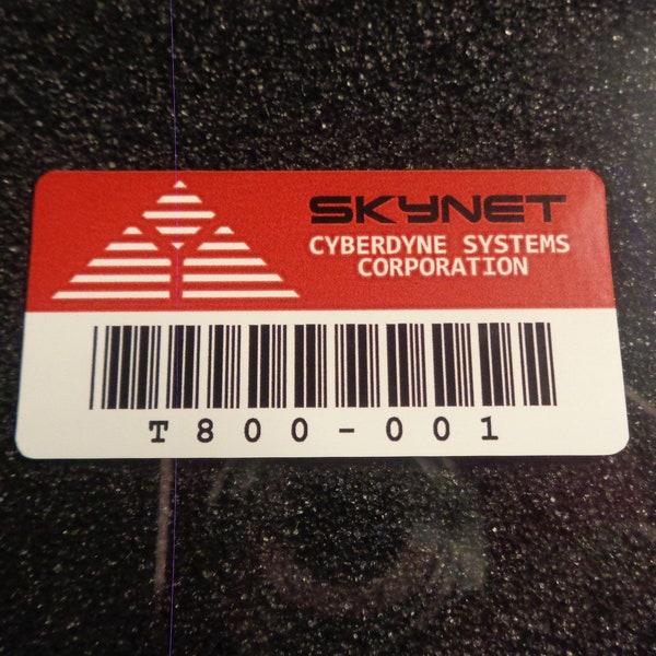 Skynet asset tag Vinyl Sticker / Label / Aufkleber / Badge / Logo 2 x 1in [811]