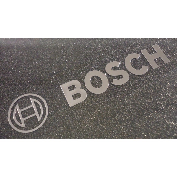 Etiqueta de metal cromado Bosch / Aufkleber / Pegatina / Insignia / Logotipo 90 x 20 mm [433]