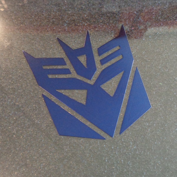 Transformers Decepticon Purple Chrome Label / Aufkleber / Sticker / Badge / Logo 42x45 mm [507b]