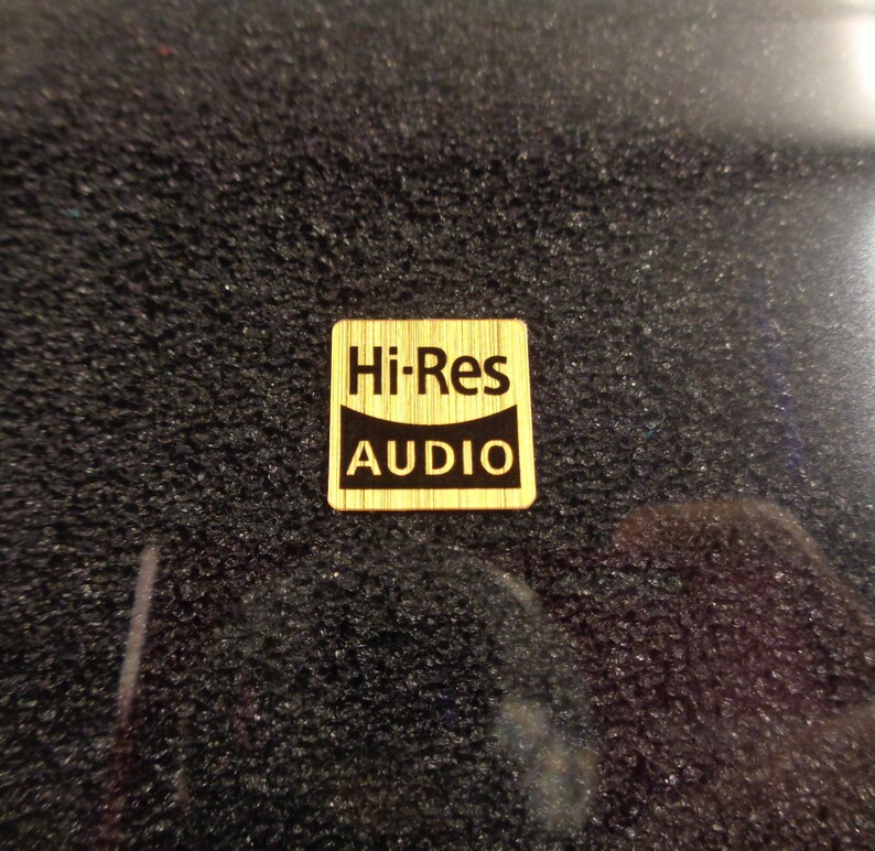 Hi-res Audio Logo Emblem Badge Gold Color Brushed 12 X 12 Mm 520b - Etsy