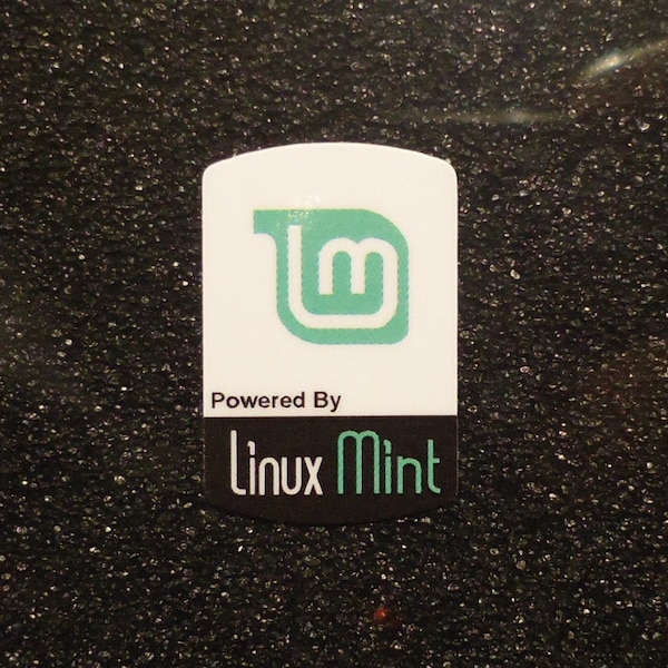 Linux Mint Label / Aufkleber / Sticker / Badge / Logo 1,9cm x 2,8cm [318]