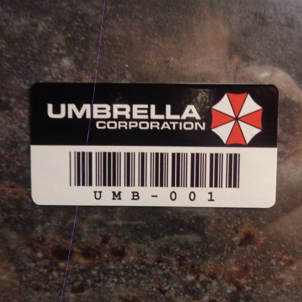 Umbrella Corporation asset tag Vinyl Sticker / Label / Aufkleber / Badge / Logo 2 x 1in [815]