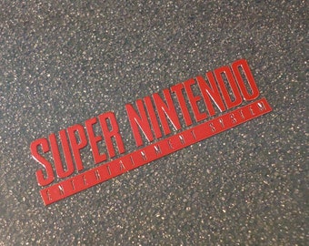 Super Nintendo SNES Label / Aufkleber / Sticker / Badge / Logo 50mm x 13mm [245b]