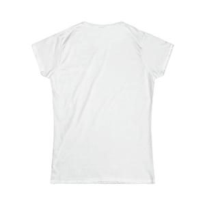 May include: A plain white t-shirt with short sleeves. The shirt is made of a soft, lightweight fabric and has a classic crew neck. The back of the shirt is visible, showing the simple design.