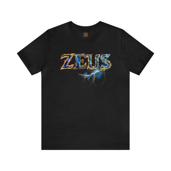 Zeus Tshirt, Greek God Tee, Black Men Tshirt, Greek Mythology Tee