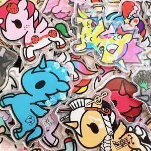 Breloques acryliques licorne arc-en-ciel super mignonnes 6 cm, peintures acryliques cheval fantaisie colorées pour porte-clés, bijoux DIY, accessoires de sac, licorne de dessin animé