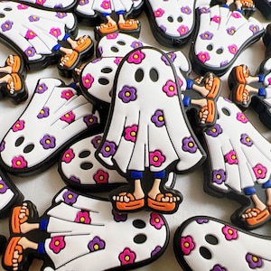 Silicone Focal Beads - Ghost with Legs | Cute Ghost