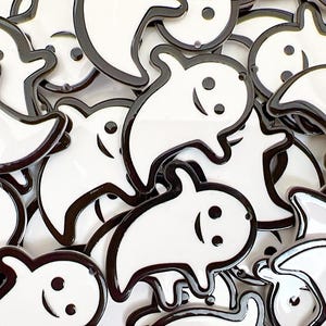 Halloween Ghost Acrylic Charms for Earrings, Keychains | Ghost Charms