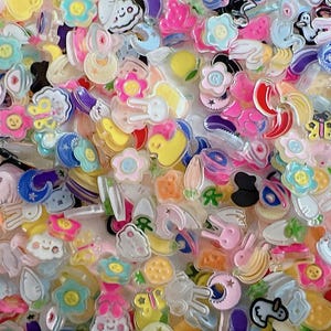 Cute Nail Charms | Random Mix Nail Charms | Bunny, Bear, Chili, Pineapple Mini Flat Charms