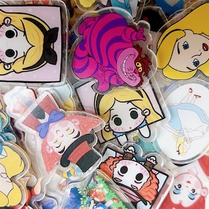 Alice Acrylic Charms 4cm | Wonderland Charms | White Rabbit Acrylic Charms