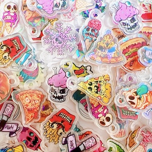 Mini Halloween Acrylic Charms with Holes | Horror Charms | 2cm Halloween Acrylic Charms | Random Set of 18