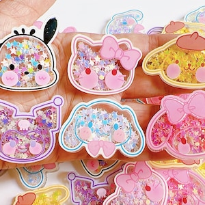 Kawaii San-familjens shaker för DIY-nyckelringar och andra DIY-projekt! Set med 6