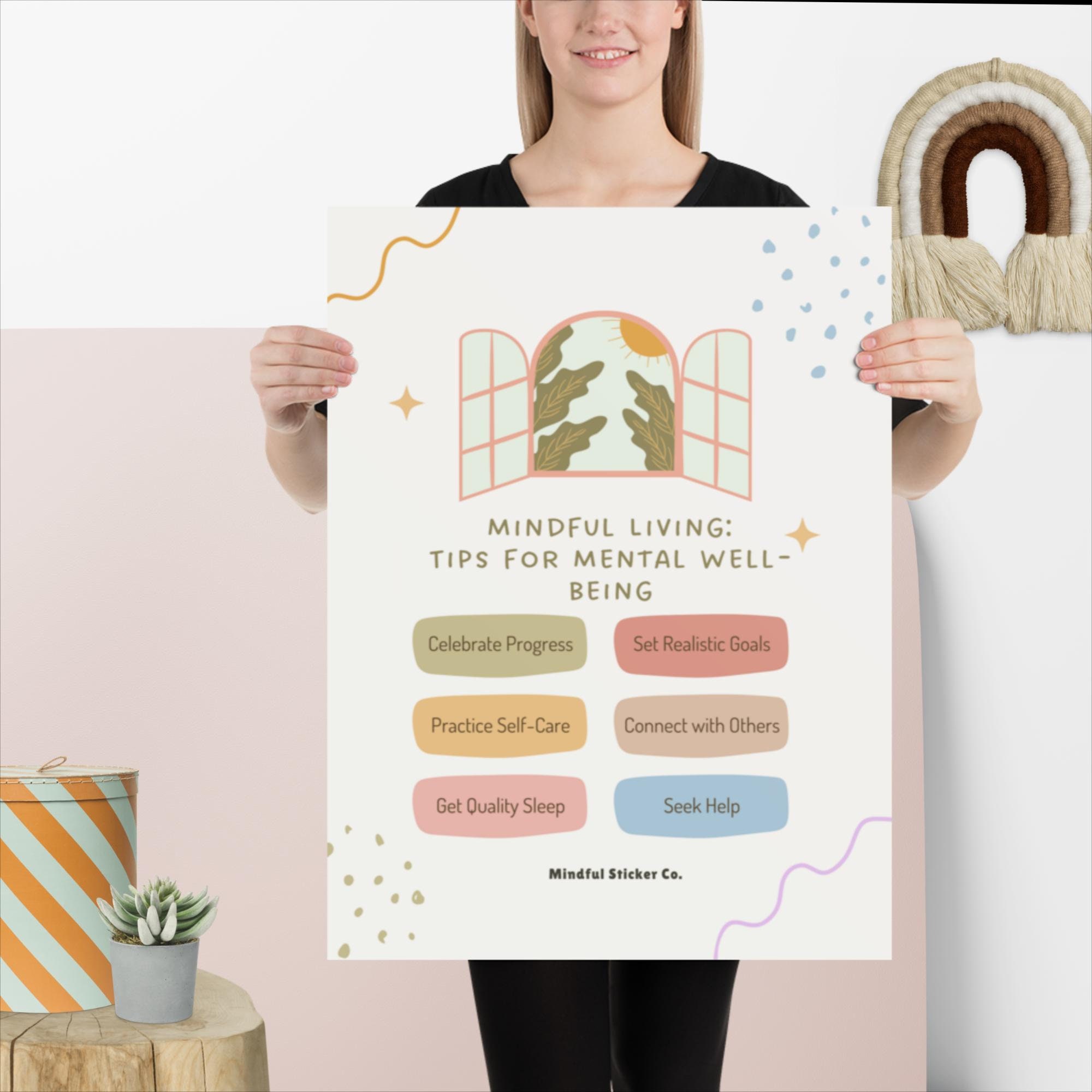Tips for Mental Well-being Poster Anxiety, Mental Health, Mindful ...