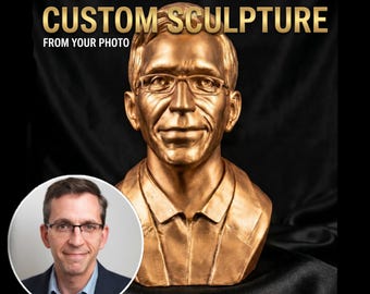 Custom Portrait Statue — Detailed 12” Resin Art Collectible