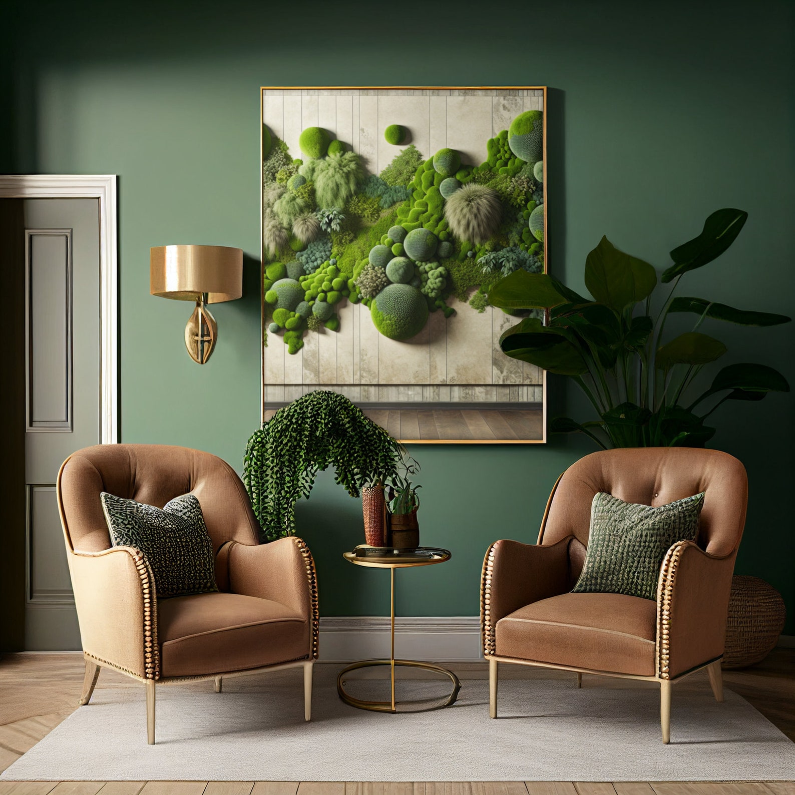 Moss Wall Decor Olive Wood Green Oasis Moss Wall Hanging Earth's ...