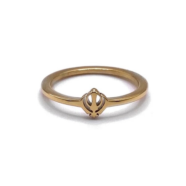 Khanda 18k Gold Dainty Ring