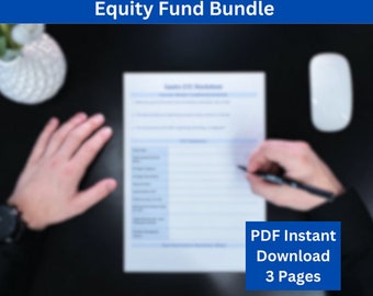 Digital Download Investment Tracker Equity Fund Bundle Personal Investing Worksheets Retirement Savings Money Management Investing 101