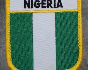 Nigeria Patch - Abuja, Lagos, West Africa, Gulf of Guinea, Flag (Iron On)