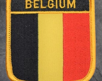Belgium Patch - Europe, Brussels, Antwerp, Ghent, Applique (Iron On)
