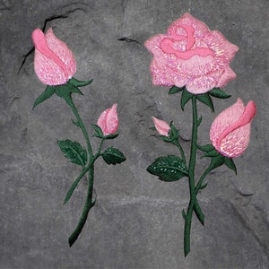 ID 6183 Pink Single Rose Patch Flower Garden Love