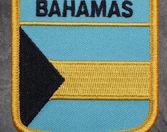 Bahamas Patch - West Indies, Caribbean, Shield, Badge, Applique (Iron On)