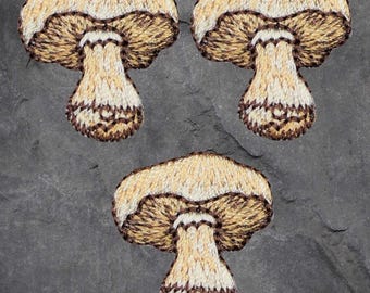 Mushroom Patch Set- 3 Pack, Fungi, Fungus, Hiking, Nature, Applique (Iron On)