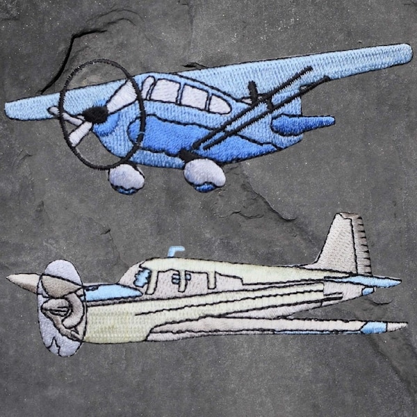 Airplane Patch Set - Flying, Aircraft, Aviation, Pilot, Plane, Applique Badge