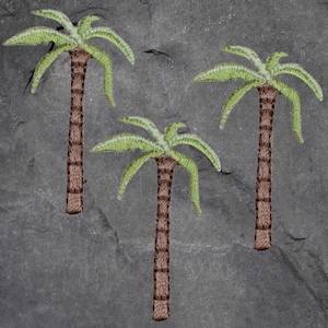 Palm Tree Patch Set - 3 Pack, Tropical Island, Applique (Iron On)