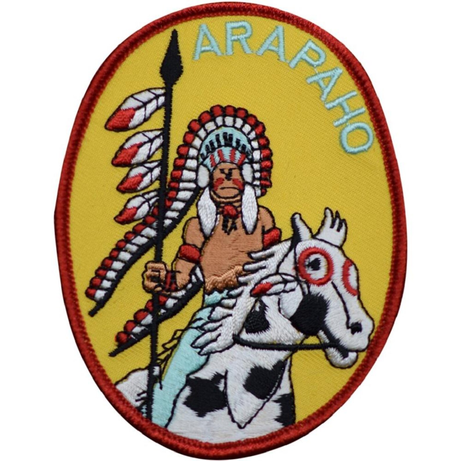 Tribe Rocker Patch Arapaho Tribe Patch - Native American, Horse, Indian, Applique (iron On ...