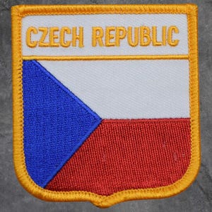 Czech Republic Patch - Europe, Czechia, Prague, Applique (Iron On)