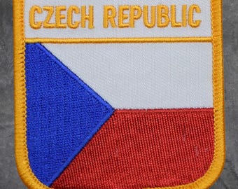 Czech Republic Patch - Europe, Czechia, Prague, Applique (Iron On)